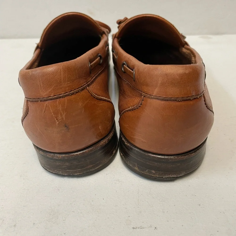 ALLEN‎ EDMONDS Made in USA Slip On Kiltie Muldoon Loafer in Brown Size 9 D